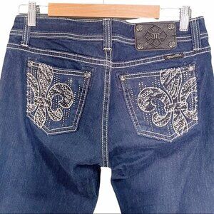 Miss Me Women's Easy Skinny Jeans Size 27 | 4 Dark Wash FDL Embellished Y2K Jean